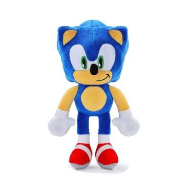 Imagem de Brinquedo de pelúcia Sonic Hedgehog de 30 cm de altura feito de pelúci