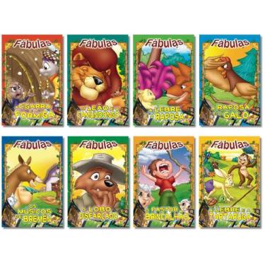 Imagem de Coleção Fabulas Infantis - 8 Livros Mini Livros -Diversão Garantida - 