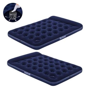 Imagem de Kit 2 Colchões Infláveis Casal Full 191x137x28cm com Bomba Interna Bes