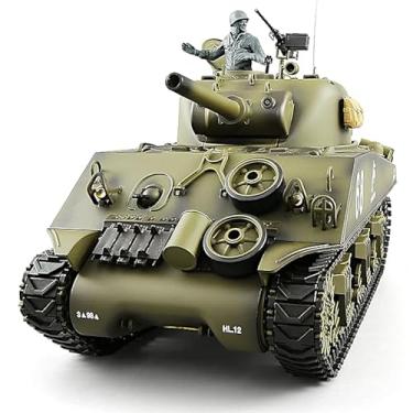 Imagem de POCO DIVO Sherman M4A3 US Medium Tank, 1/16 Scale RTR RC Military Vehicle, Heng Long 3898 Standard Edition P Version, Airsoft BB Battle Infrared IR Fight, Simulate Smoke Sound Light Recoil Model