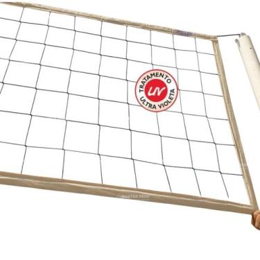 Imagem de Rede Vôlei de Quadra Algodão Reforçada 4 Faixas Master Rede