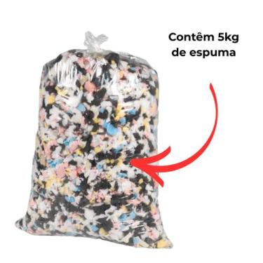 Imagem de Flocos de Espuma,5kg, Ideal para Enchimento de Puff,Almofadas,Travesse