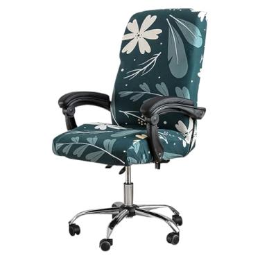 Imagem de Capas de cadeira de escritório elásticas, elásticas e removíveis com zíper, serve na maioria das cadeiras de computador, tecido macio e respirável - lavável e removível para casa e escritório