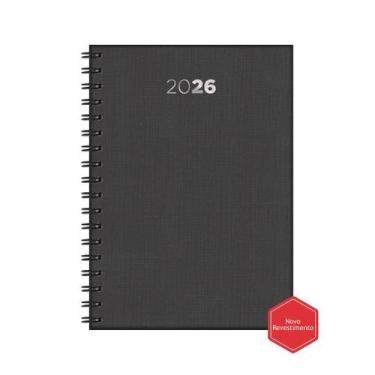 Imagem de Agenda 2026 Redoma semanal diamante preto 170x240mm 176fls