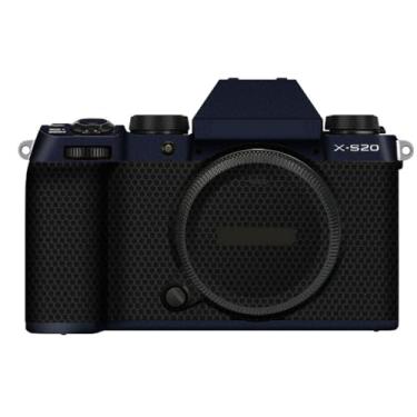 Imagem de X-S20 Película para câmera adesivo anti-arranhões película protetora de vinil protetor corporal revestimento decalques capa para FujiFilm X-S20 XS20 (couro azul)