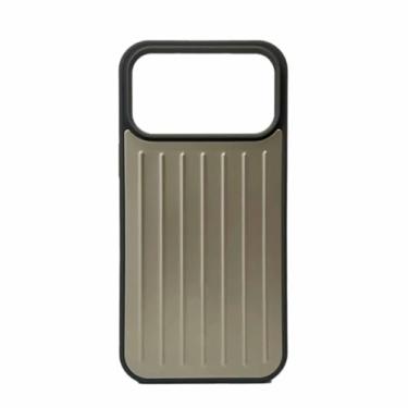 Imagem de Capa de luxo para iPhone 16 Pro Max, 15pro, 14, 13 e 12, capa protetora à prova de choque com embalagem de caixa de presente (para iPhone 16 Pro Max/dourado titânio 2)