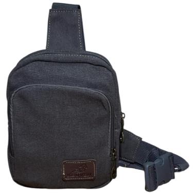 Imagem de Bolsa Transversal Shoulder Bag Unissex de Lona KV2497 (Cinza)