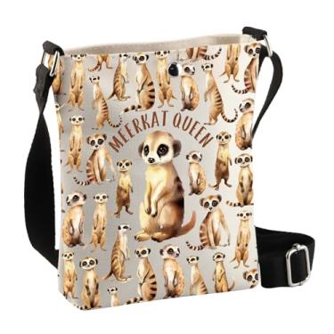 Imagem de BDPWSS Bolsa tiracolo Meerkat Gift Zoo Animal Lover Lover Wildlife Lover Gift Zoologist Bag Meerkat Queen, Meerkat Queen Cbag, Tendência