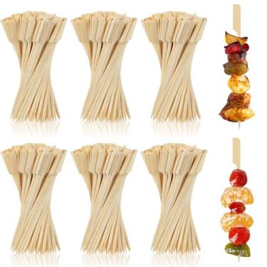Imagem de PEOVLVN 1200 peças de espetos de bambu 15 cm espetos de madeira palitos de coquetel palitos de bambu para aperitivos grelhar bebidas espetos de frutas charcutaria acessórios de festa