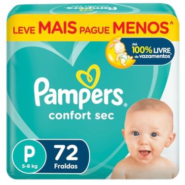 Imagem de Fralda Pampers Confort Sec Tamanho P 72 Unidades