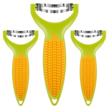 Imagem de Descascador de espiga de milho, removedor de milho, lâmina de aço inoxidável 304, ferramenta manual de debulhador de milho com alça ergonômica, ferramenta de remoção de grãos de milho, ferramenta de