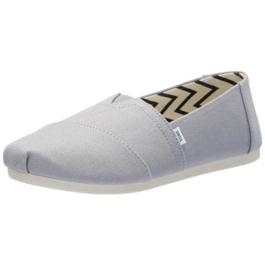 Imagem de TOMS Mocassim feminino Alpargata, Lona de algodão reciclado cinza Drizzle, 41