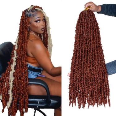 Imagem de Crochet Hair ZRQ Copper Red Butterfly Locs de 30 polegadas, 6 pacotes