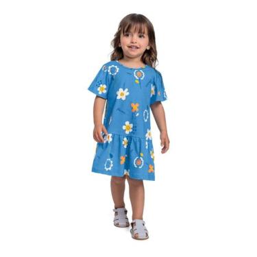 Imagem de Vestido Estampado Infantil Bee Loop, Azul, 1
