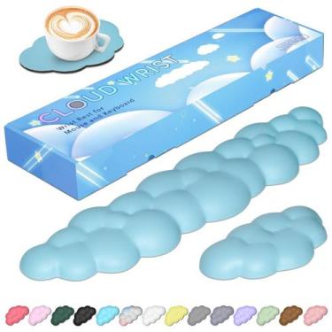 Imagem de Descanso de pulso JIKIOU Upgrade Cloud PU Leather Memory Foam