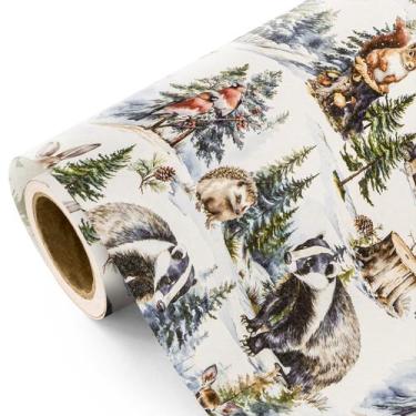 Imagem de Papel de Embrulho WRAPAHOLIC 43x10 m Branco Winter Animals