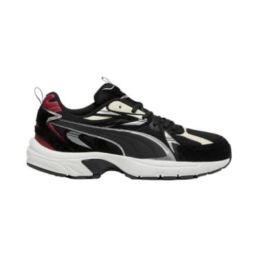 Imagem de PUMA Tênis masculino Milenio Tech, camurça, preto, vermelho intenso, neve alpina, 42, Suede-puma Black-intense Red-Alpine Snow, 12