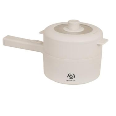 Imagem de Panela Elétrica Multicooker 2 Litros Antiaderente Revestimento Cerâmico Cozinha Completa Premium (Branco - 127v)