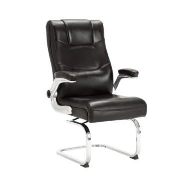 Imagem de hezhuhe2258 Cadeira de escritório, laço, cadeira de computador, assento giratório, proteção lombar, confortável, sedentário, escritório, casa, estudo, ajustável, (preto)