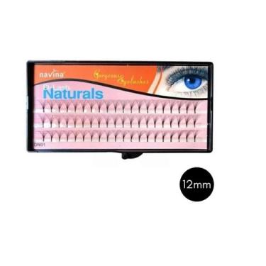 Imagem de Cílios Tufo Seda Sem Nó 6D Navina 12mm - 60 Fios por Cartela