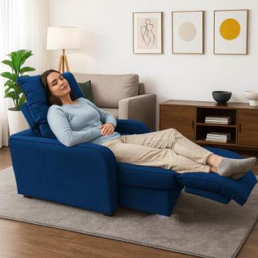 Imagem de Poltrona Retratil e Reclinavel Azera - Bl DECOR, marinho