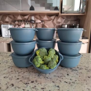 Imagem de Conjunto de Potes Plásticos Herméticos 1 Litro, Marmita Fitness, Kit com10 BOLL (BOWL) leve 10 gastando menos.
