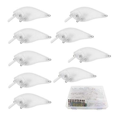 Imagem de Croch Isca de pesca sem pintura Crankbits em branco com caixa de equipamentos