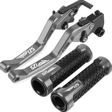 Imagem de Para Aprilia RS125 RS 125 2006 2007 2008 2009 2010 Alavancas de embreagem de freio curtas Punhos de mão com logotipo Acessórios de motocicleta Alavanca de embreagem de freio de motocicleta (Cor