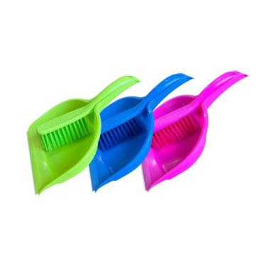 Imagem de Kit Limpeza Multiuso Com Pá De Lixo E Escova Sortido - Elite