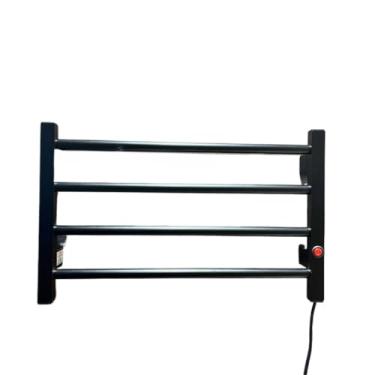 Imagem de Toalheiro Eletrico, Toalheiro Térmico Porta Toalha Seca E Aquece 4 Barras Alumínio 110v Ou 220v, Bivolt Chave Seletora, Desenvolvido 100% em Alumínio(preto)