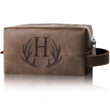 Imagem de Bolsa de higiene pessoal Aganmi em couro PU personalizado para homens