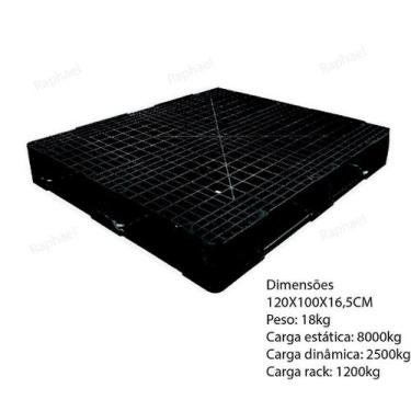 Imagem de Pallet Plástico PBR 120x100x16,5 Cm Max Performance - PALLET SP