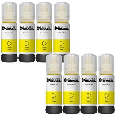 Imagem de Kit 8 Refil De Tinta Para Epson T544 L3150 L3250 L3110 L5190 - Bulk In