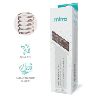 Imagem de Wire-o para Encadernadora Mimo Binding  - Ouro Rosé -1 in - 18 Unids