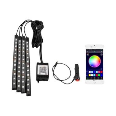 Imagem de Neon RGB LED Interior Do Carro Luz Ambiente Para Pés USB Controle Remo