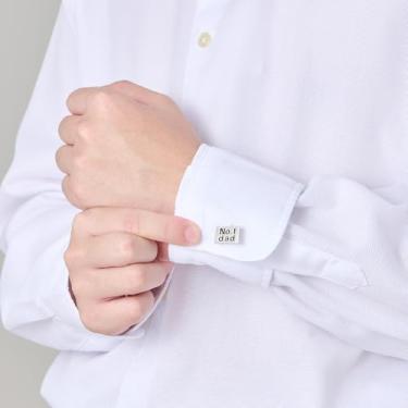 Imagem de Abotoaduras masculinas de aço inoxidável para homens bandeira americana/zircão/pai/geométrico/forma/música abotoaduras presentes de casamento de negócios para ele, One Size, Aço inoxidável, Sem Pedra