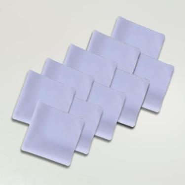 Imagem de Kit de Guardanapos Basic, 10 Peças, Tecido Oxford, 35x35cm, Mesa Posta, Decoração Elegante (Branco)