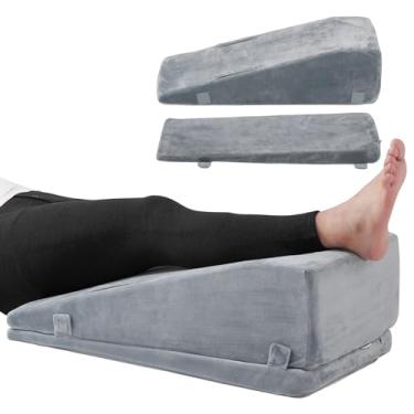 Imagem de Ganondorf Almofada de elevação de perna, almofada de cunha ajustável de espuma premium alivia a dor nas articulações após a cirurgia, curva ergonômica para suporte de perna promove a circulação
