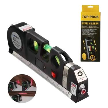 Imagem de Nível Laser 3 Em 1 Profissional Trena 3 Metros 3 Estágios Nivelador