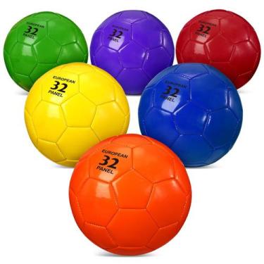 Imagem de Conjunto de bolas de futebol HyDren tamanho 4 coloridas, 6 peças com b