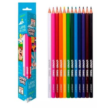Imagem de Lápis De Cor Triangular 12 Cores Looney Tunes - Leo E Leo