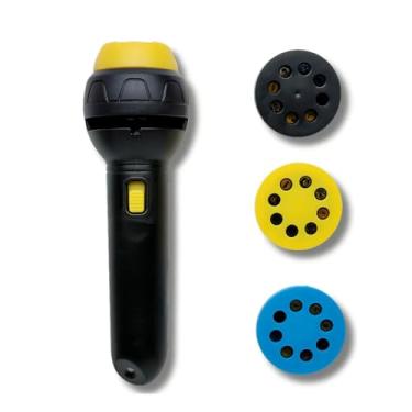 Imagem de Lanterna Projetora Infantil com 3 Discos e 24 Imagens Sortidas – Brinquedo Educativo e Divertido - TYDA (PRETO)
