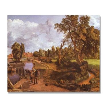 Imagem de NHLDZYH Arte de parede John Constable, (Admiral's House), pôster de pinturas famosas, decoração de parede com impressão de imagem retrô romantismo. Apenas tela 60 x 72 cm - 23,6 x 28,3 pol
