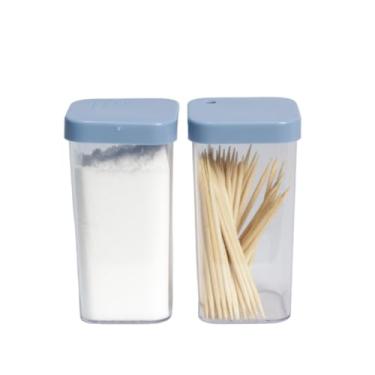 Imagem de Conjunto Saleiro Ou Pimenteiro + Paliteiro Cozinha Petiscos (AZUL)