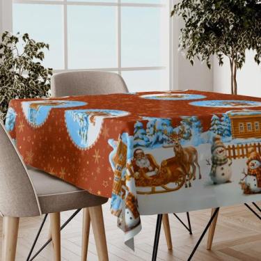 Imagem de Toalha Mesa Plástica Térmica Feliz Natal 2 Lugar 1,00 X 1,40 - IDEALIZ