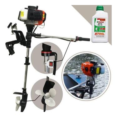 Imagem de Motor De Popa A Gasolina P/ Barco 2,5hp 52cc + Oleo Stihl 2t - Importw