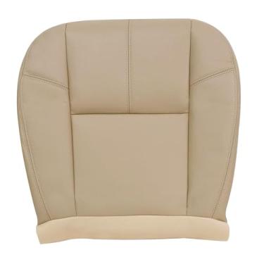 Imagem de Priprilod Capa de assento de substituição inferior do lado do motorista ou do passageiro de couro caramelo compatível com Chevy Silverado Cashmere 2007 2008 2009 2010 2011 2012 2013 2014