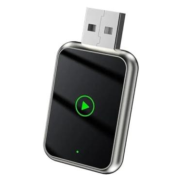 Imagem de Adaptador CarPlay e Android Auto Sem Fio 2 em 1 | Conversor USB Plug & Play para Multimídia Original | Conexão Automática Rápida 5GHz