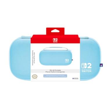 Imagem de HORI Slim Tough Pouch (Light Blue) Carrying Case for Nintendo Switch 2 - Officially Licensed by Nintendo