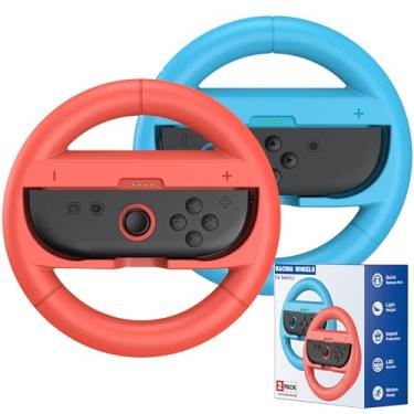 Imagem de Switch 2 Steering Wheel Compatible with Joycon 2 Controller Racing Wheel Compatible with Mario Kart World/8 Deluxe Accessories, Steering Wheels Compatible with Nintendo Switch 2